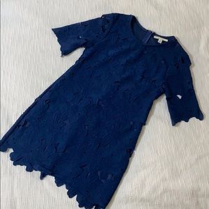 Navy blue lace mini